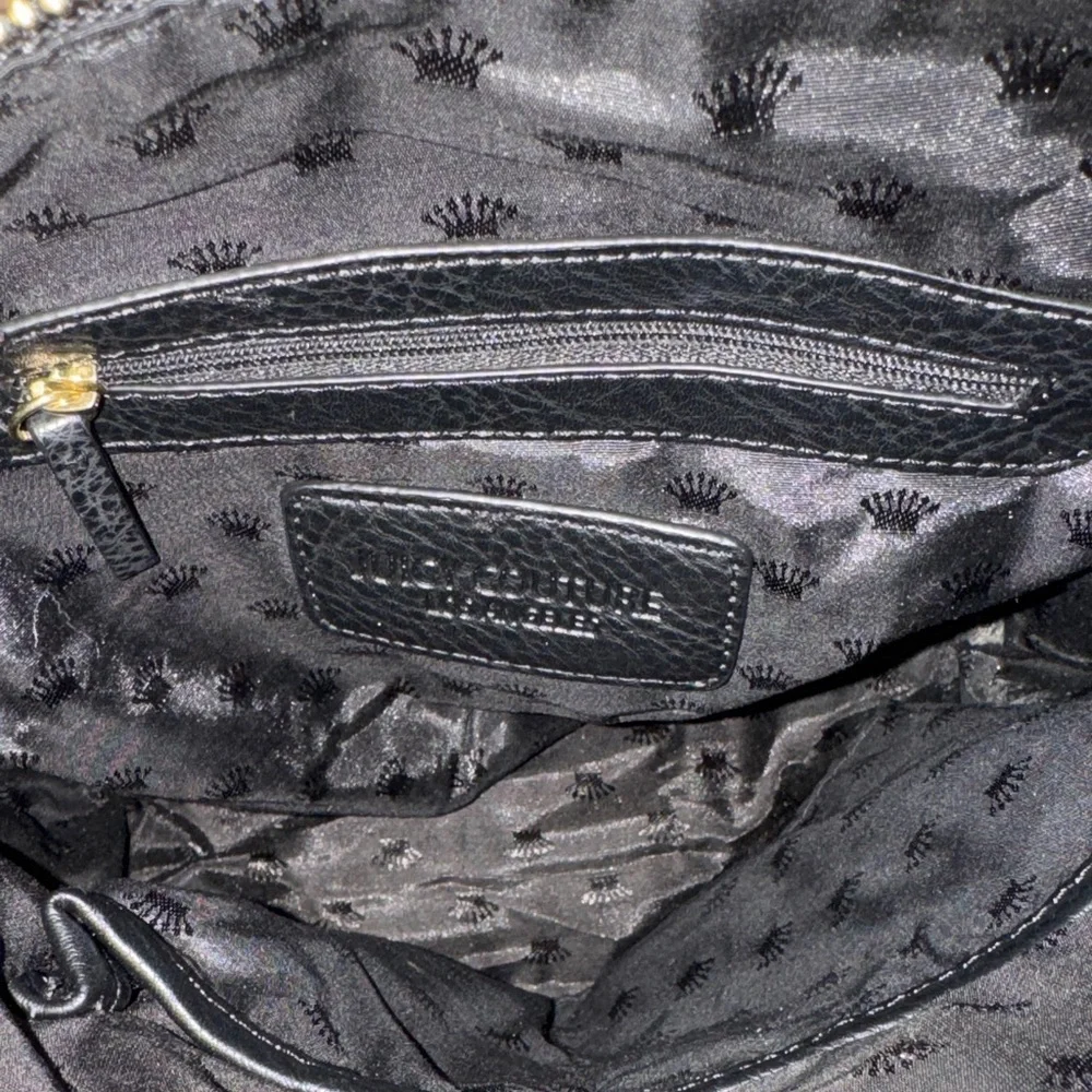 Juicy Couture Black Satchel with Gold Accents